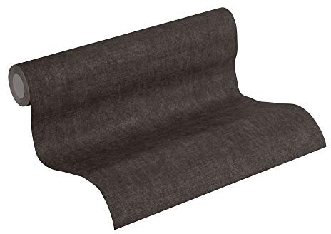 Livingwalls papier peint intissé New Walls Cosy & Relax papier peint uni 10,05 m x 0,53 m noir 374235 37423-5