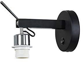 SLV Wall-Mounted Light FENDA E27 / Internal Wall Illumination, Surface-Mounted Light, Wall-Mounted Light, Ceiling Spotlight / E27 40W Black