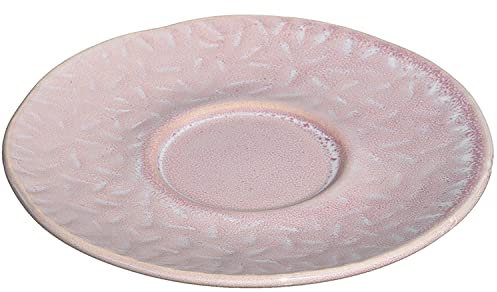 Leonardo Matera Unterteller 1 Stück, spülmaschinengeeigneter Steingut-Unterteller für Espressotassen, 1 Keramik-Untertasse, rosa, Ø 11 cm, 018578