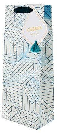 Hallmark Multi-Occasion Bottle Bag - Marbled Deco Design