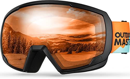 OutdoorMaster Kids Ski Goggles, Snowboard Goggles - Jugend Schneebrillen - Sonnenuntergang-Hang
