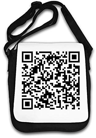 Rick Roll QR Code Funny Meme Graphic Schultertasche