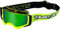 TWO-X Cross-Brille Atom - Motocross-Brille mit verspiegeltem grünen Glas - Motorrad-Brille - Enduro & Downhill - Schutzbrille - Vortex-Neongelb