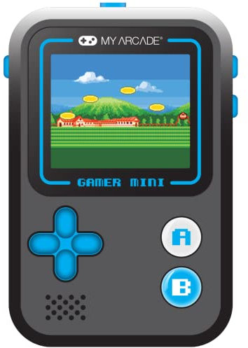 My Arcade Gamer Mini Classic-Blue : système de Jeu Portable Miniature avec 160 Jeux, écran Couleur de 1,8 (DGUN-3926)