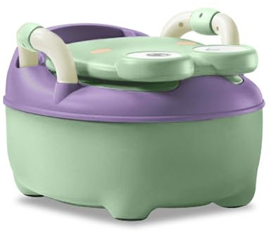 UISEBRT Kindertoilette Kinder Töpfchen für Kleinkinder Toilettentrainer Kinder Toiletten Babytopf Topfstuhl mit Griffe (Klassisch - Grün)