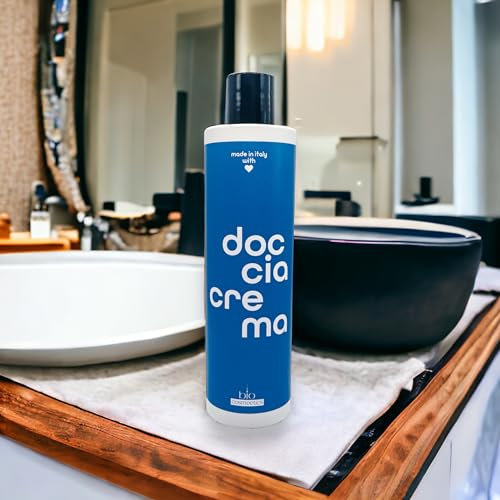 Dusche Naturschaum Bio mit Asinmilch - für trockene und empfindliche Haut - Feuchtigkeitsspendend, sanft, nicht aggressiv - Herren und Frauen - 300 ml - BioCosmeetics