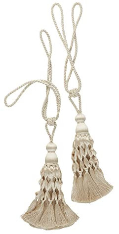 Jotex YUNA Raffhalter mit Quaste, 2 St. Beige