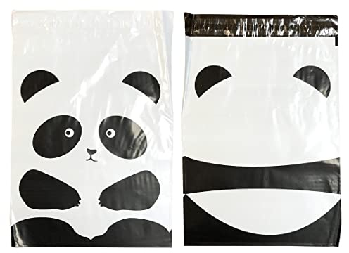 Designer Poly Mailer Bag Mailing Postal Bags Gifts Shipping Wrapping Design Pattern Envelope for Mail [Pack of 100](10 x 13 Inch,Panda)