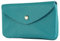 modamoda de P11 Damen Leder Geldbörse Portemonnaie Medium Handmade in Italy, Farbe:Türkisblau