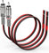 Pixelman 14AWG 6Ft RCA to Speaker Wire Adapter, 2-Pack, Red & Black, Male-to-Male, Compatible with Audio & Video Devices