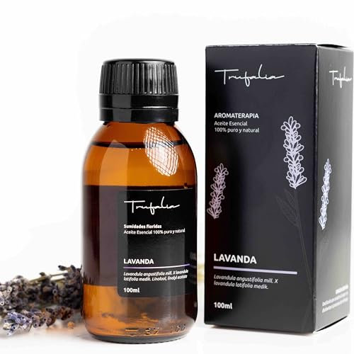 Aceite Esencial Lavanda 100% Puro y Natural – 100ml Quimiotipado Aromaterapia: Humidificador, Difusor, Spa, Masaje, Baño, Ambientador, Sauna