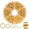 JOISHOP 1550pcs Jump Rings Kit, Gold Open Jump Rings with Opener Tool for Jewelry Making DIY Bracelet Earring Necklace Charms Repair (4mm 5mm 6mm 7mm 8mm 10mm)