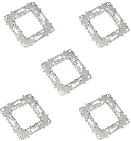 RASMACOR | Pack 5 unidades Schneider Electric NU7002 New Unica | Bastidor Metálico Universal Zamak de Empotrar | 2 Módulos | Bastidor para mecanismos NEW UNICA