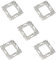 RASMACOR | Pack 5 unidades Schneider Electric NU7002 New Unica | Bastidor Metálico Universal Zamak de Empotrar | 2 Módulos | Bastidor para mecanismos NEW UNICA