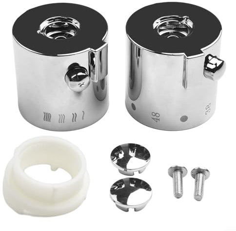 Bath Shower Thermostatic Handle, 1 Pair Of Thermostatic Bathtub Mixer Faucet Shower Valve Control Handles Suitable For Bathtub Showers
