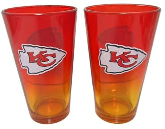 Kansas City Chiefs NFL Pint Gläser Glas Set 2er-Set 475 ml