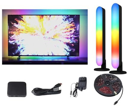 ValueLights | Smart DreamColour RGBIC Wi-Fi TV Backlight, Fits 55-75 inch TVs, Works with Alexa & Google, App Control Music Sync Light Kit | Smart Lighting & Home Tech Improvements Essential