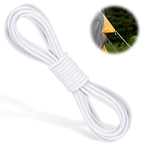 TaoTazon Gummiseil, Expanderseil mit hoher Elastizität, Wetterfestes Gummischnur, Planenseil, Spannseil, Gummikordel für Anhänger, Sonnensegel, Planen und mehr (8mm x 10m)