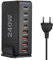 OnlyTech - Chargeur Secteur 240W Multiprise 8 Ports USB de Bureau 4 USB-C 100W & 30W et 4 USB-A 18W & 12W Technologie GAN3 Charge Rapide