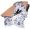 Medi Partners Einschlagdecke Baby Babyschale 100% Baumwolle für Sommer 85x85cm Kinderwagen Kuscheldecke universal Baby Decke Einschlagdecken Babydecke Buggy Autositz (Boho Animals mit Beige Waffel)