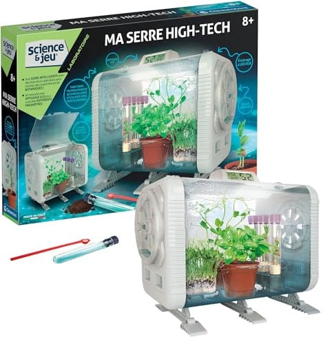 CLEMENTONI High-Tech-Gewächshaus, Lernspiele für Kinder, Lernspiel mit Spaß, Wissenschaft und Natur, hergestellt in Italien, ab 8 Jahren, Mehrfarbig