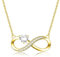 CERSLIMO Unendlichkeitszeichen Kette Gold Halskette Infinity Herz Zirkonia Schmuck Geschenke Muttertag Geburtstag Weihnachten Valentinstag Weihnachtstag für Freundin Mädchen Mama