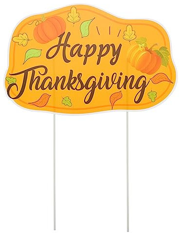 OFFSCH 1stk Thanksgiving-erdungsstecker Rasenpfähle Dekoration Erntefest-rasenschild Dekoratives Zeichen Im Freien Festliches Hofschild Gartenschild Im Freien Outdoor-dekor Draussen Pp