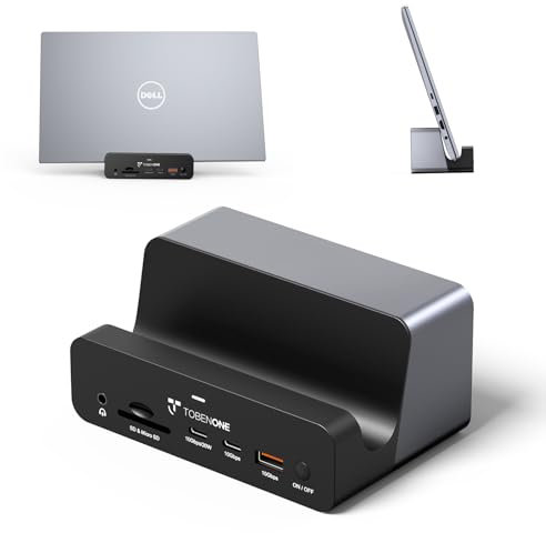 TobenONE Docking station per monitor triplo 18 in 1 4K a 60 Hz con alimentatore da 150 W, supporto USB C per laptop (singolo 4K a 144 Hz), Ethernet 2,5 Gbps, 2 HDMI e DP, 8 USB, per Windows e ChromeOS