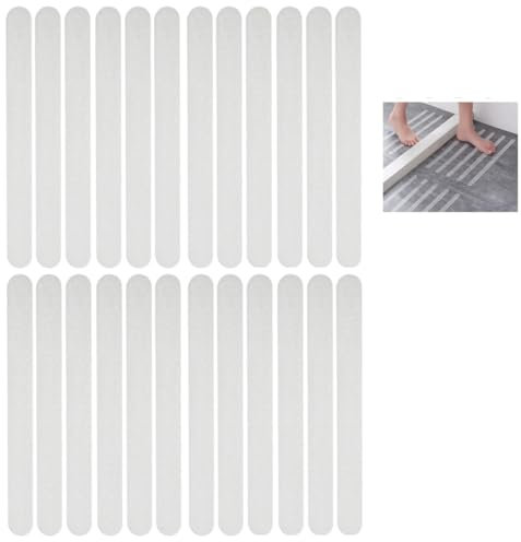 KGDUYC Adhesivos para bañera Pegatinas antideslizantes pack de 24 tiras de seguridad para bañera, pegatinas autoadhesivas para bañera, ducha, escaleras