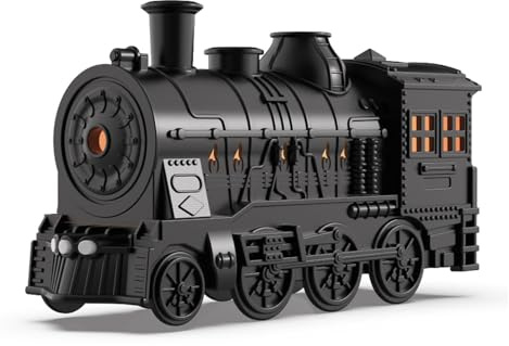 Difusor de para Aceites Aromáticos, 300 Ml, Forma de Tren, Vaporizador de Aceite Aromático, Humidificador, Forma de Locomotora, Difusor de Aceites de Aromaterapia, (Enchufe