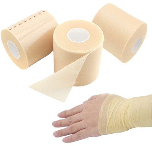 Sports Tape Skin Saving Bandage,Selbstklebender Verband,Selbsthaftende Bandage Haftbandage,Kinesiotapes Hautfarben,Haftbandage Selbstklebend,Elastische Binde,Selbsthaftende Bandage