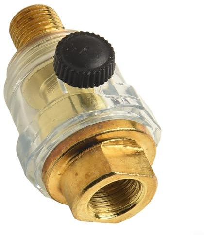 Mini injecteur d'huile pneumatique pour outils pneumatiques Lubrificateur automatique transparent Construction métallique Installation facile pour systèmes de compresseur d'air