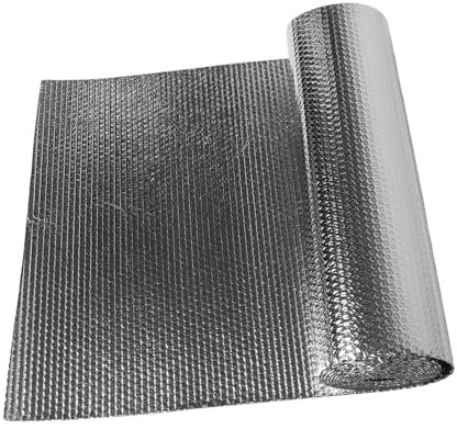NULYLU Rouleau Disolation Thermique En Aluminium Pour Radiateur 5 M X 60 Cm Film À Bulles Blocage De La Chaleur Installation Facile Feuille Dargent Réfléchissante