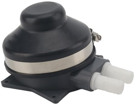 GlückMarine Manual Foot Water Pump Connects to 0.5 Inch Flexible Hose with 2.2 GPM Max Flow Rate for RV Bilge Camping Marine Boat Sink Galley Black
