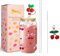 Mason Life Glass Cups with Lids and Straws, Pink Cherry Iced Coffee Cup,Decorative Cherry Design, Versatile Drinking,18oz Cute Tumbler Gifts for Women Girls Friends