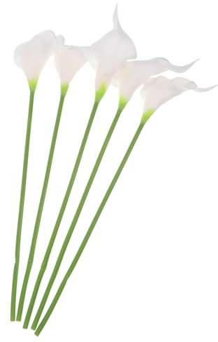 PRETYZOOM Blumenarrangement Bouquets 5pcs Kunststoff Künstliche Faux Für Hochzeitsdekor