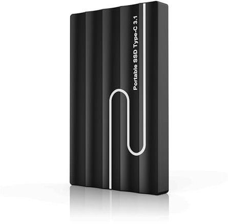 Gorilla Carts 2To Disque Dur Externe, Ultra-Mince 2, 5, Stockage pour PC, Mac PC, TV, Ordinateur Portable, Bureau, Windows (Noir)