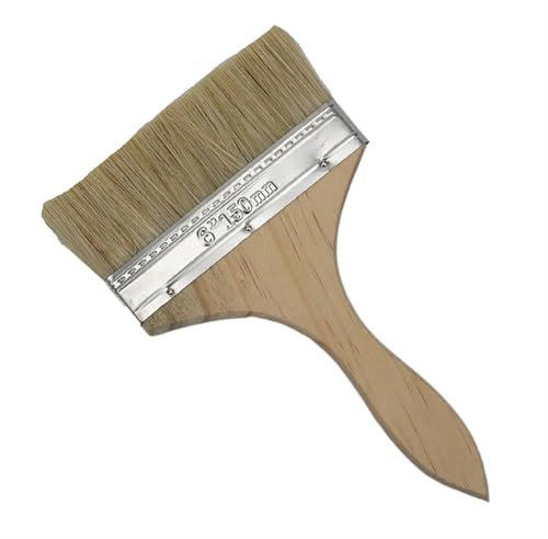 NJIEzhao Farbe und Chip Pinsel Universalfarbe for Farbe Flecken Lacke Aquarell Holz Wand Möbel Pinselreiniger Holzgriffpinsel(6 inch)