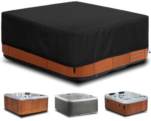 Housse De Protection Spa Couverture,Bache Spa ImperméAble,Tissu Oxford 420D,Bain à Remous Étanche à la poussière et aux UV Coupe Vent - Noir (220 * 220 * 85 cm)