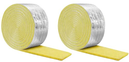 AMSLSIU Rohrisolierung aus Glasfaser, Rolle, effektiver Schallschutz, mehrfach – Klimaanlage, Rohre, Dachboden im Winter, Hausdach