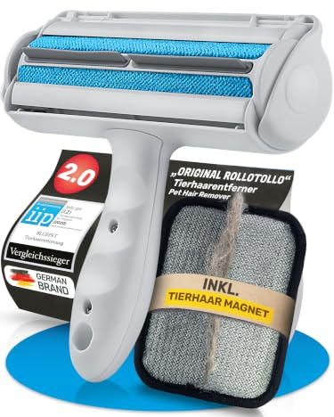 BluePet Tierhaarentferner wiederverwendbar mit Tierhaar Magnet Handschuh | Fusselentferner für Kleidung, Sofa, Teppiche & Auto – entfernt Hundehaare und Katzenhaare zuverlässig und einfach waschbar.
