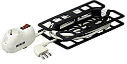 BTicino 3635DB Prolunga elettrica BTRE, cavo 3x1.5mmq di 5 metri, con Spina Grande 16A e ciabatta elettrica con 2 Prese Bivalenti 10/16A, 1 Presa Schuko e Interruttore Luminoso, 3500 W, 250 V, Bianca