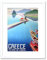 Wee Blue Coo TRAVEL ISLAND CORFU GREECE BOATS PIER FRAMED ART PRINT PICTURE & MOUNT F12X1248