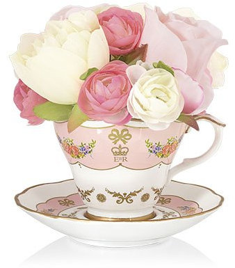 The Bradford Exchange ‘Queen’s Royal Bouquet’ Teacup And Saucer