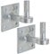 2X Heavy Duty Galvanised 19mm Hook Plates - Farm/Field Gate Square Hanger Pin Hinges