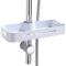 PHASAT Étagère de rangement pour douche Étagère de rail de douche pour salle de bain avec 2 crochets pour organisateur de salle de bain pour shampooing Adapte le Rail de 23-25 mm sans perceuse