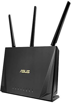 ASUS RT-AC85P Work from Home Router (WiFi 5 AC2400 MU-MIMO, 4X Gigabit LAN, App, USB 3.1, IPv6, VPN, PPTP, OpenVPN) schwarz