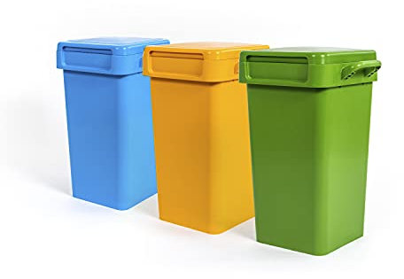 MATTIUSSI Tris CONTENITORI per RIFIUTI NAPO 70L