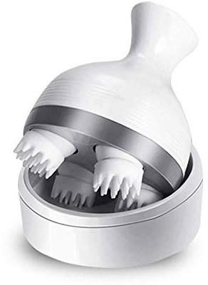 ForeWan Katzenkopf-Massagegerät, weicher Silikon-Bürstenkopf, sanfte Massage, USB-Aufladung, elektrisches Haustier-Massagegerät
