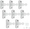 eSynic Professional 8Pcs Sash Jammer Set Sash Blocker Jammer Strong Zinc Cast Alloy Sash Jammer Restrictor Sash Jammer Window Restrictors Perfect for Various UPVC/PVC Doors and Windows etc